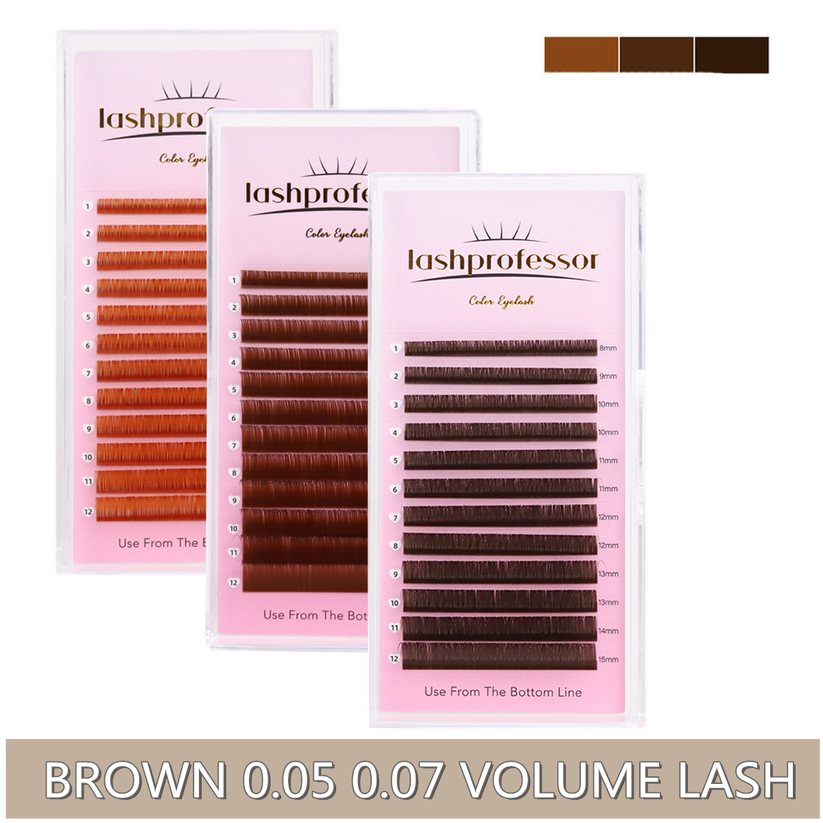 Eyelash Extension Review - 0.05 0.07 Light/Medium/Dark Brown Russian Volume