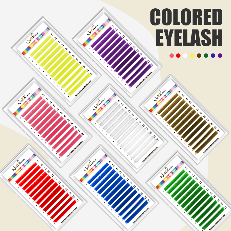Lash Tile Palette - NATUHANA Colored Eyelashes for Extension Individual