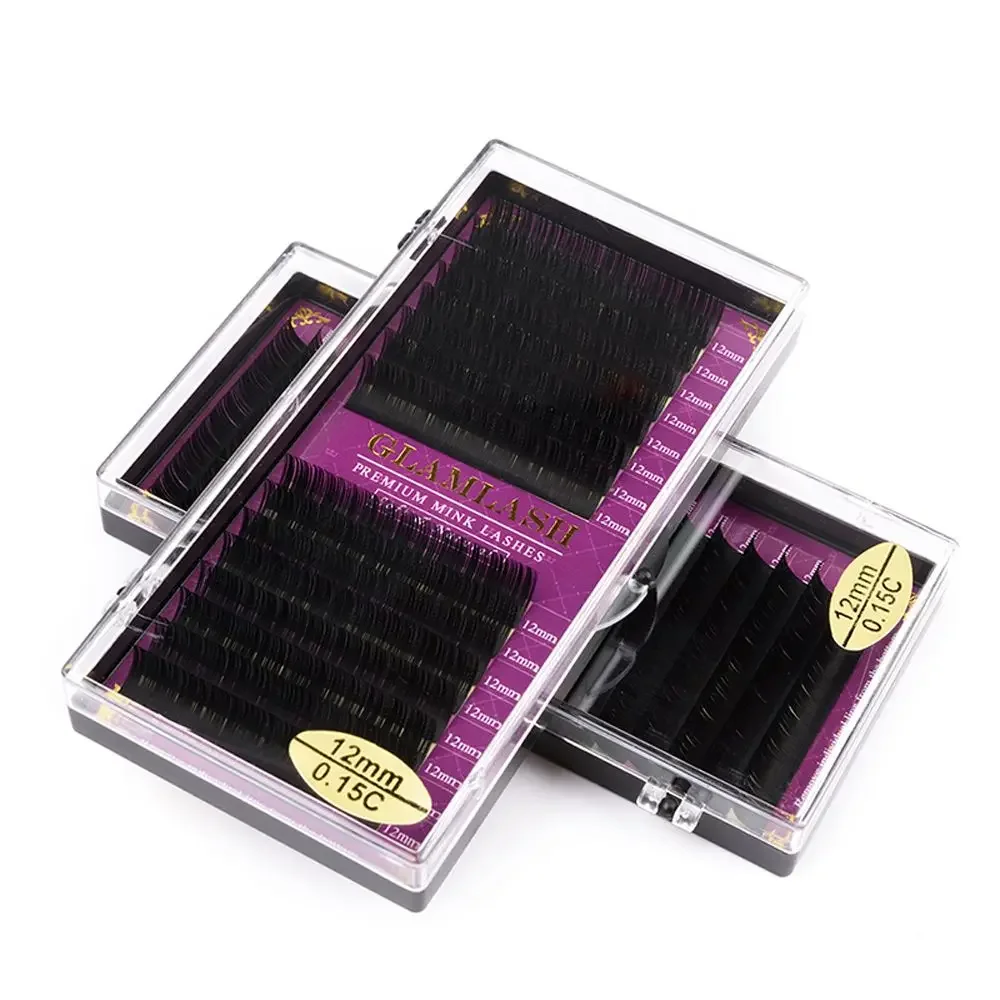 Eyelash Extension C Curl - GLAMLASH Wholesale 16Rows BCCCD Curl Natural