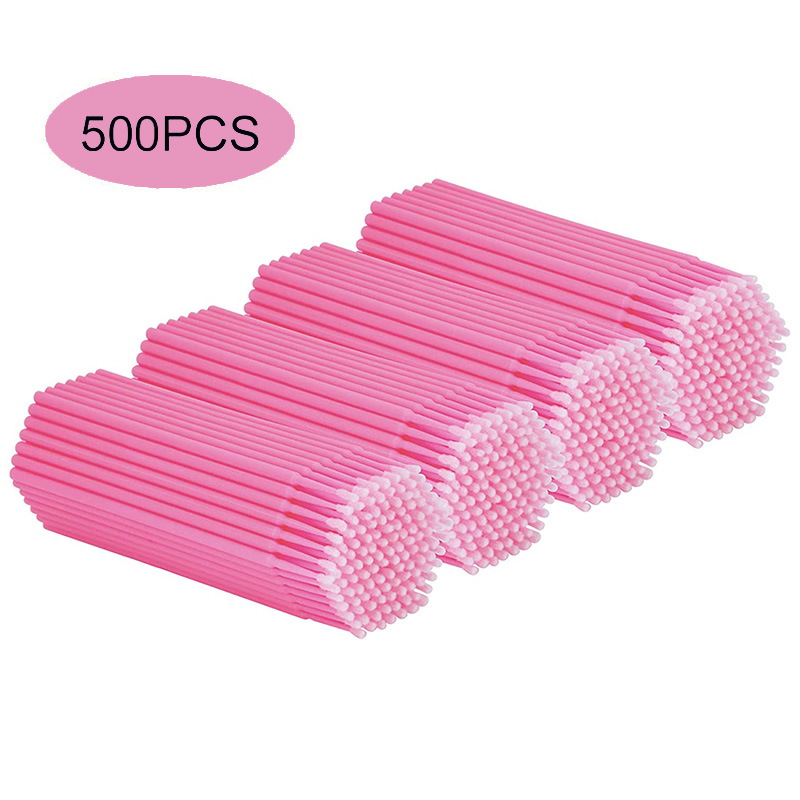 Eyelash Extension Full Set - 500pcs/lot Eyelash Extension Cleaning Swabs Lash