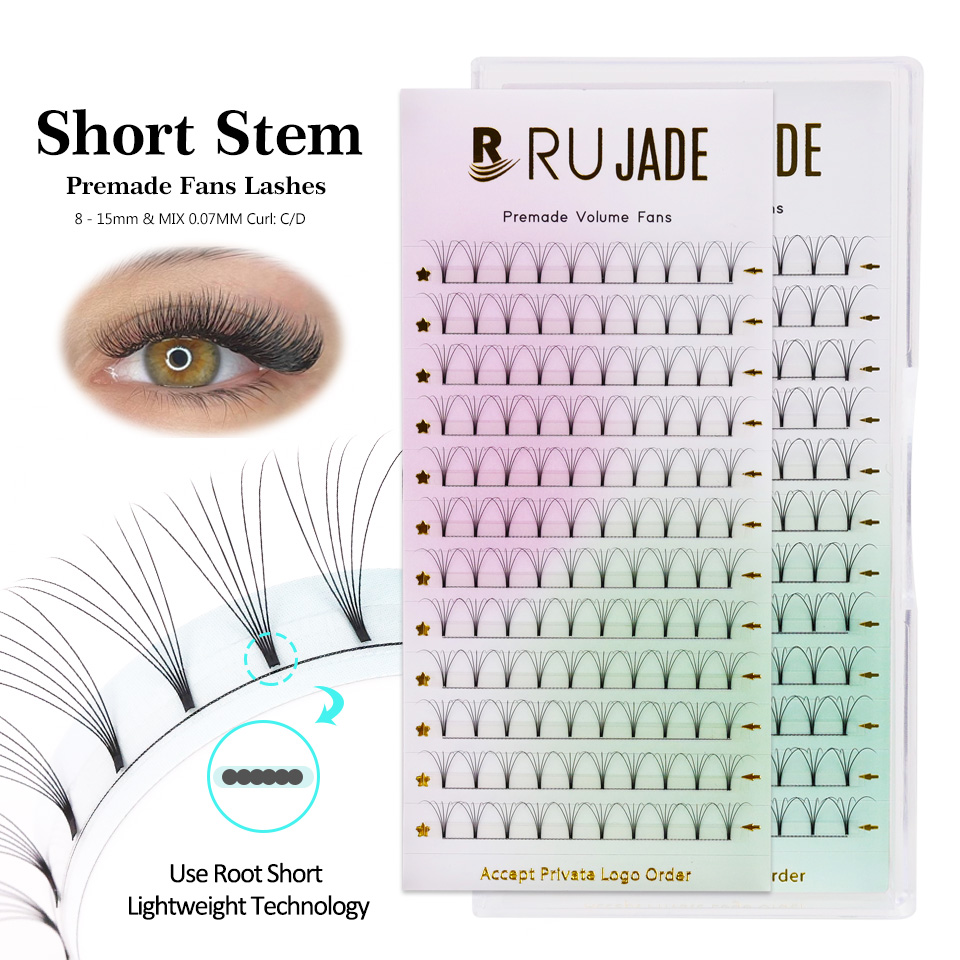 Eyelash Extension Review - RUJADE Short Stem 3D 4D 5D
