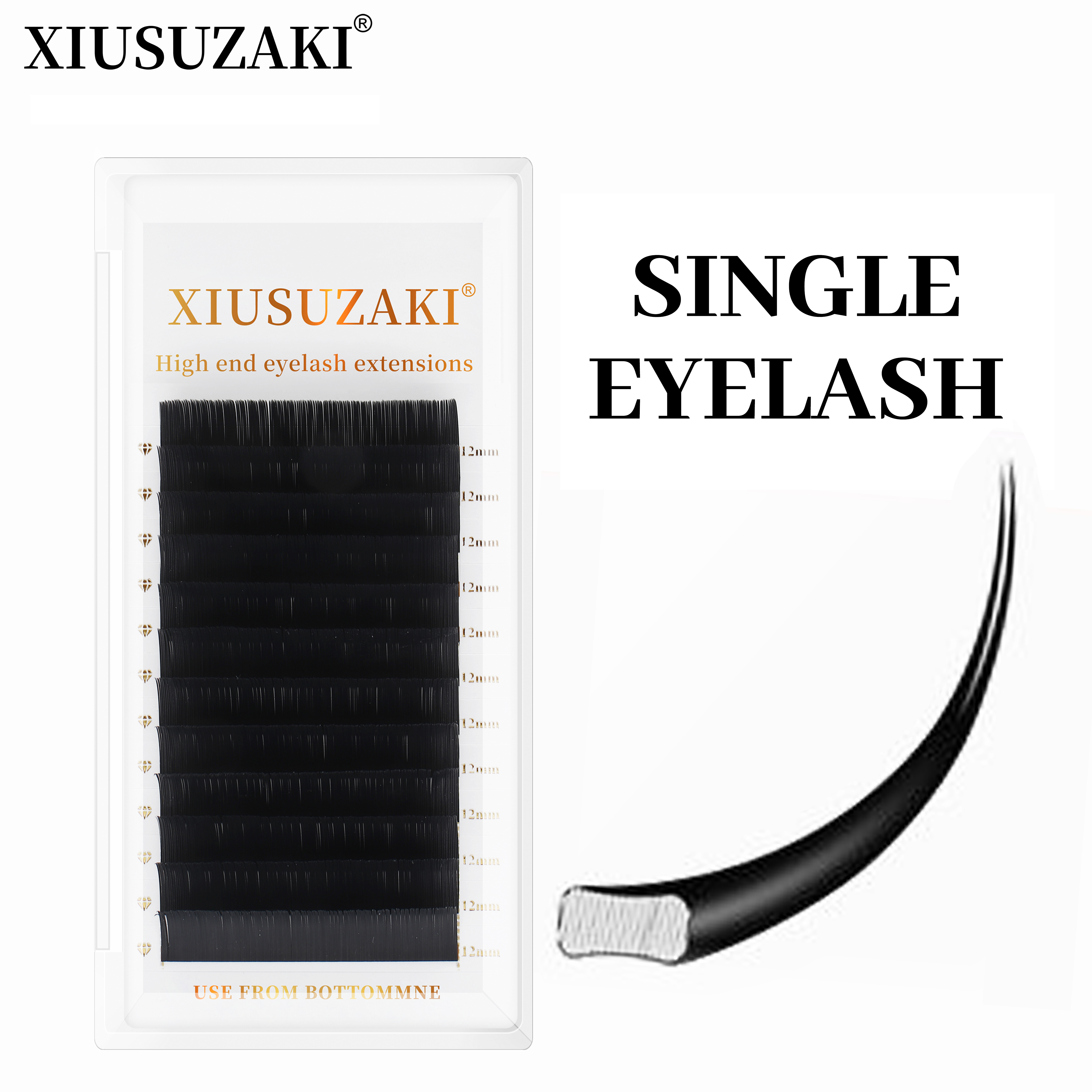 Eyelash Extension Natural Classic - XIUSUZAKI Flat Ellipse Eyelash Split Tips
