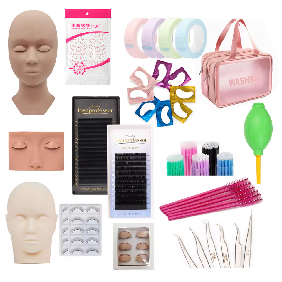 Eyelash Extension Natural Classic - Eyelash Extension Set Mannequin Head Lash