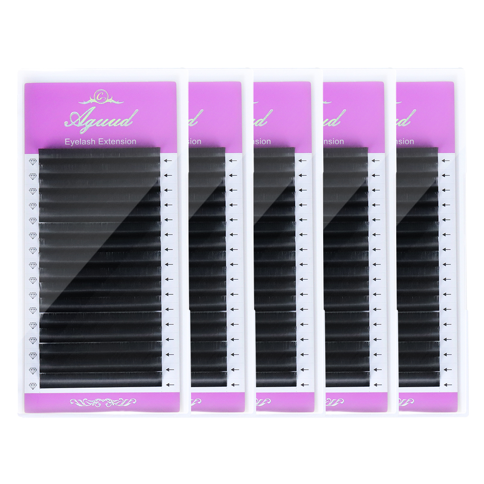 Eyelash Extension Natural Classic - AGUUD 5 trays/lot NEW Super Matte