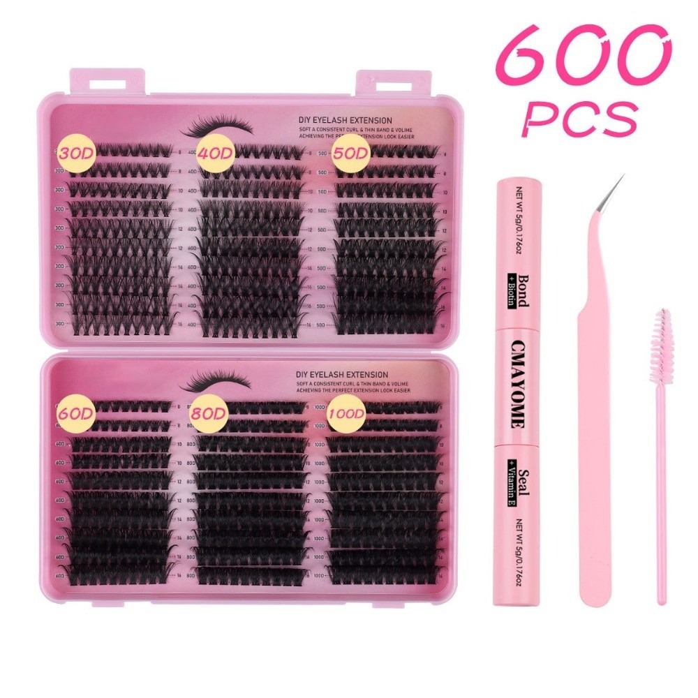 Eyelash Extension Wispy Look - Bond and Seal False Eyelashes Wispy