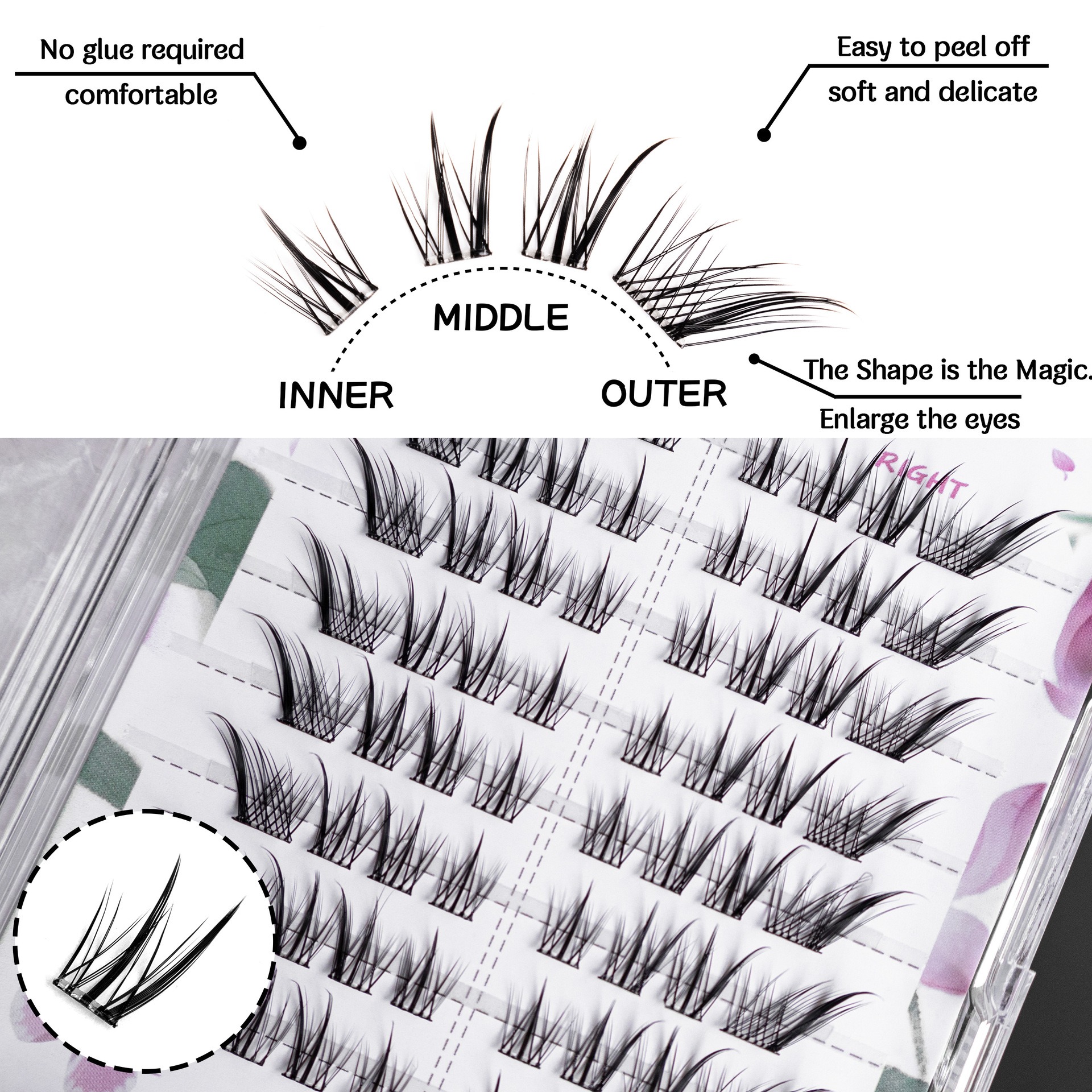 Segmented False Eyelashes Blac – Eyelash Extension In Chinese Bewertung und Preis