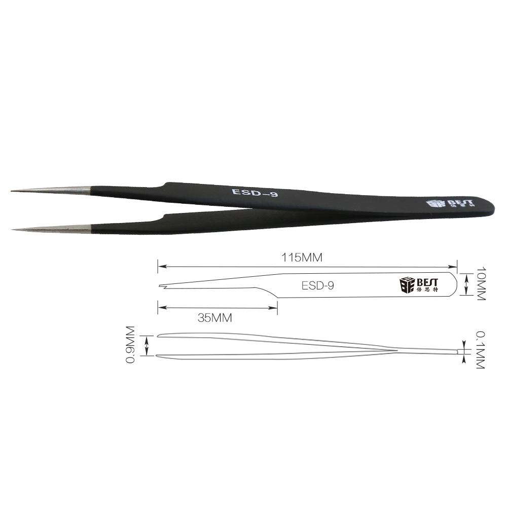 BST-ESD-9 Anti-Static Tweezers – Eyelash Extension In Chinese Bewertung und Preis