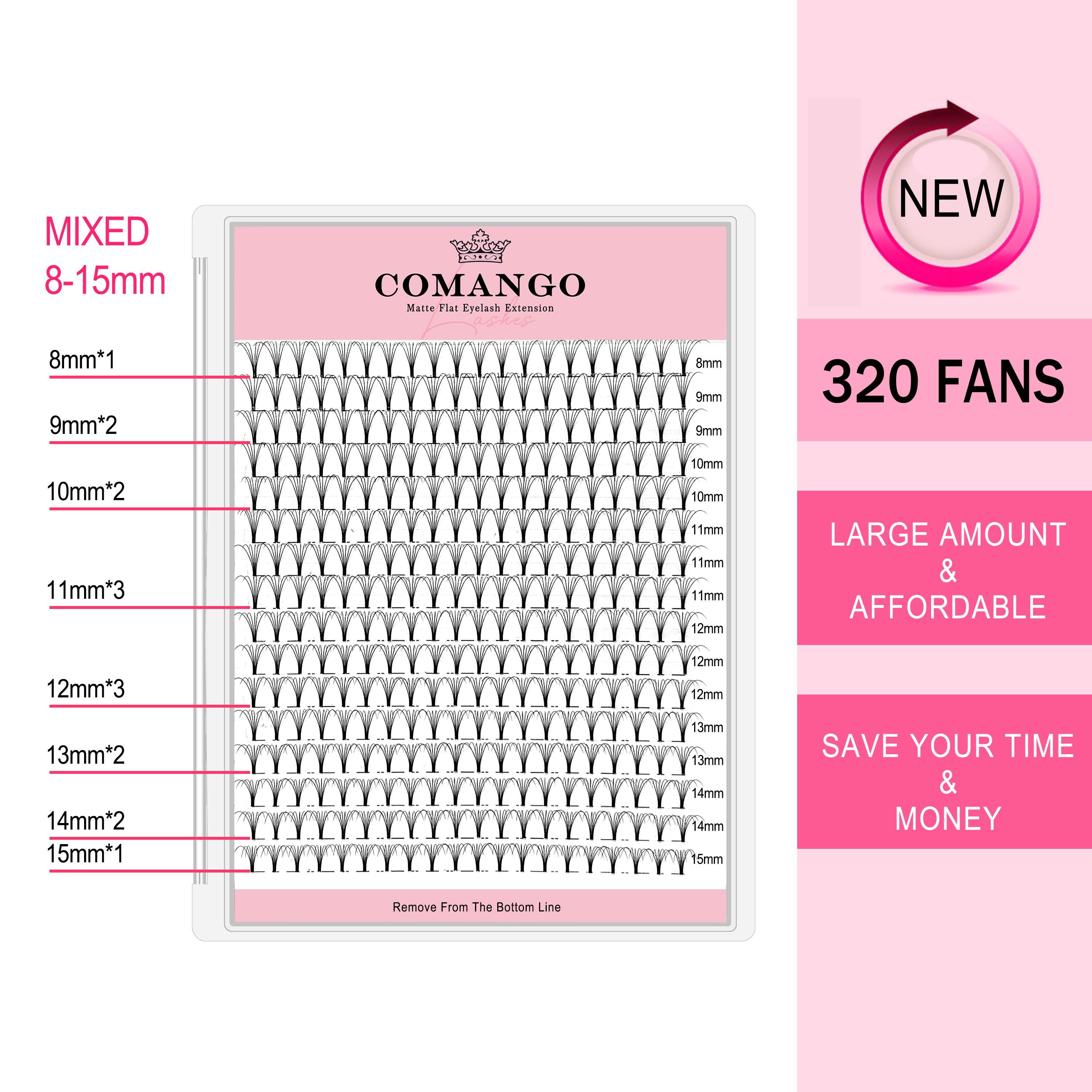 CoMango 320pcs Short Stem Prem – Individual Lash Tray Bewertung und Preis