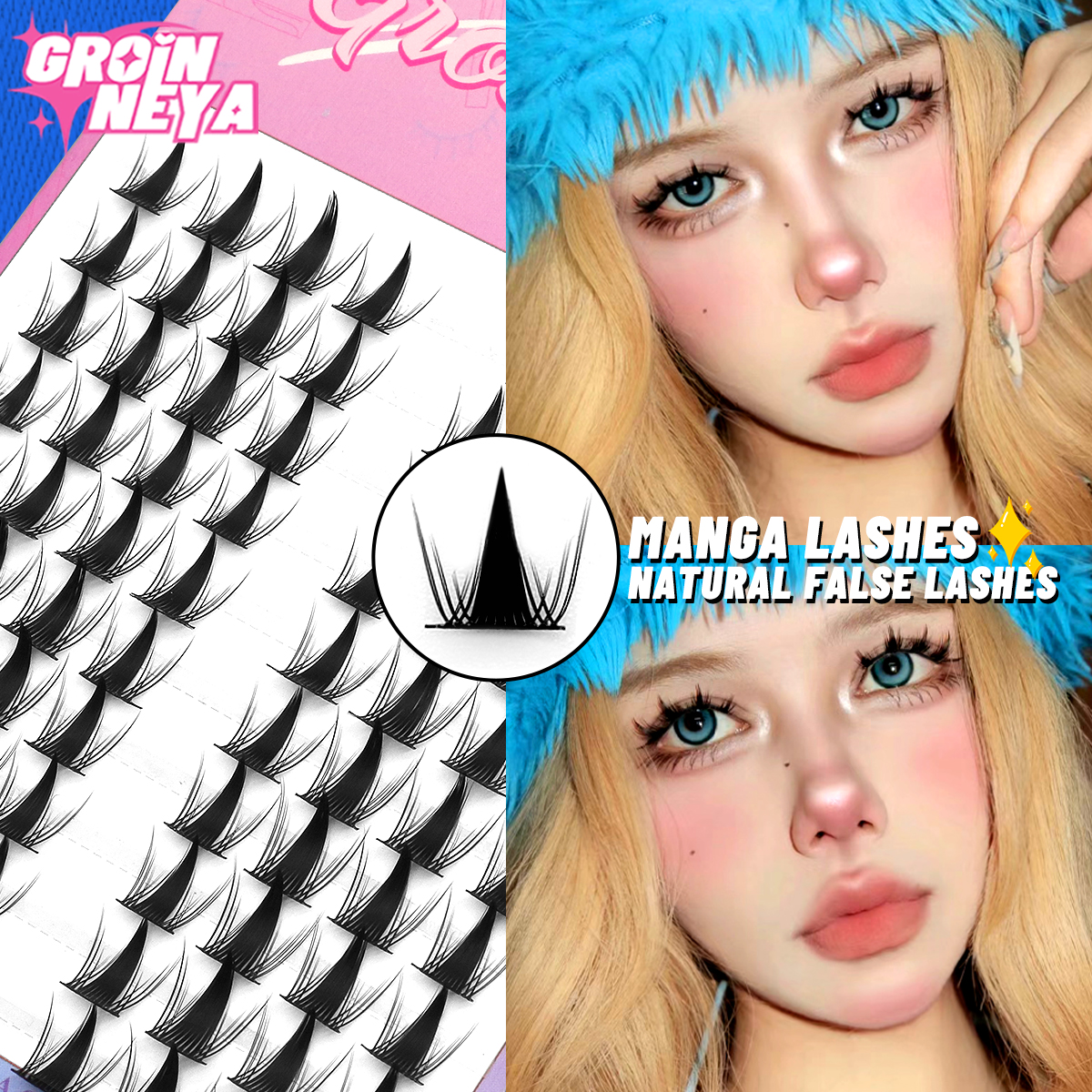 GROINNEYA Cluster Lashes Natur – Individual Lash Tray Bewertung und Preis