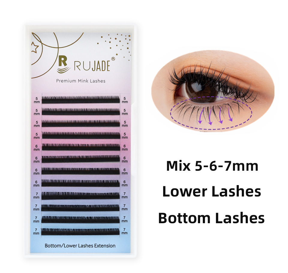 Lower Lashes Mix 5 6 7mm Botto – Eyelash Extension C Curl Bewertung und Preis