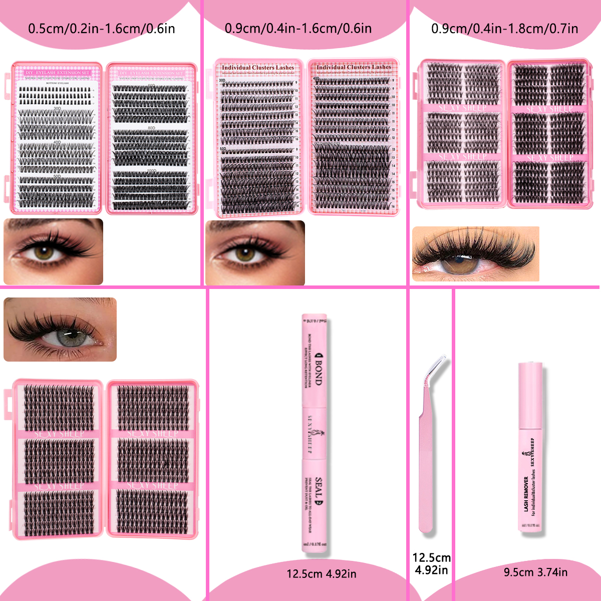 Volume Eyelashes Clusters Kit  – Eyelash Extension C Curl Bewertung und Preis