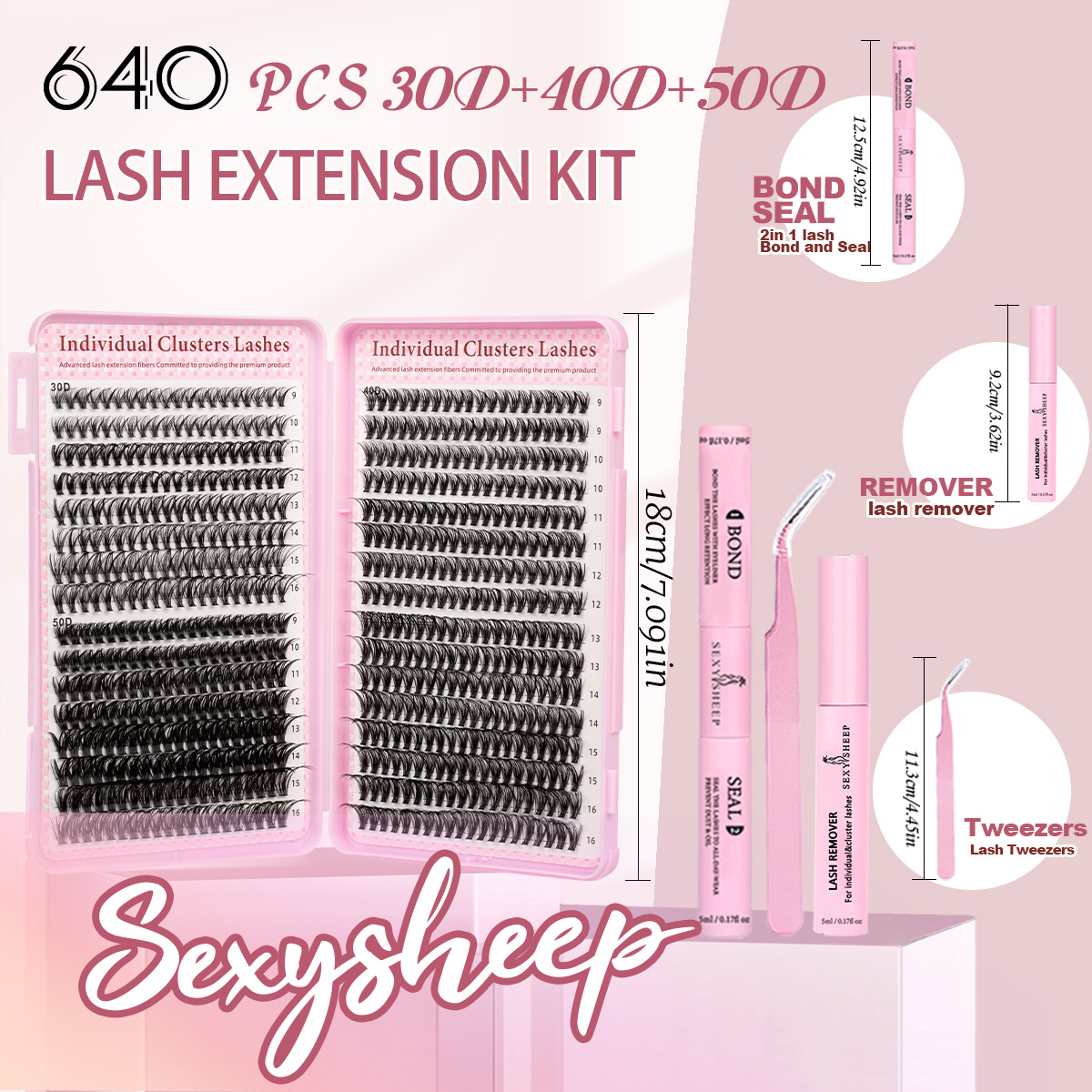Volume Eyelashes Clusters Kit  – Eyelash Extension C Curl Bewertung und Preis