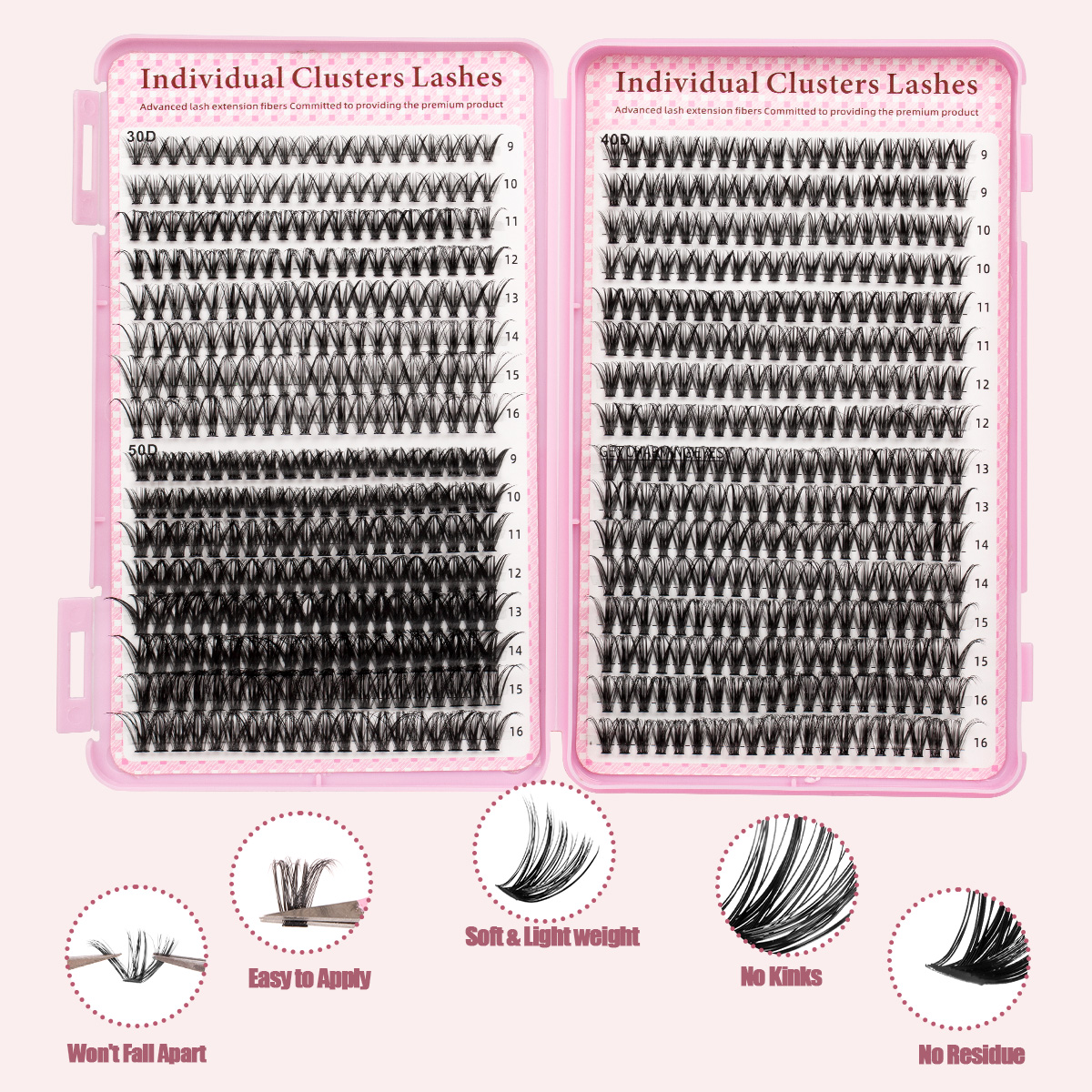 Volume Eyelashes Clusters Kit  – Eyelash Extension C Curl Bewertung und Preis