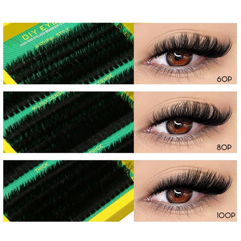 1 Set 3D Faux Mink Cluster Las – Individual Lash Tray Bewertung und Preis