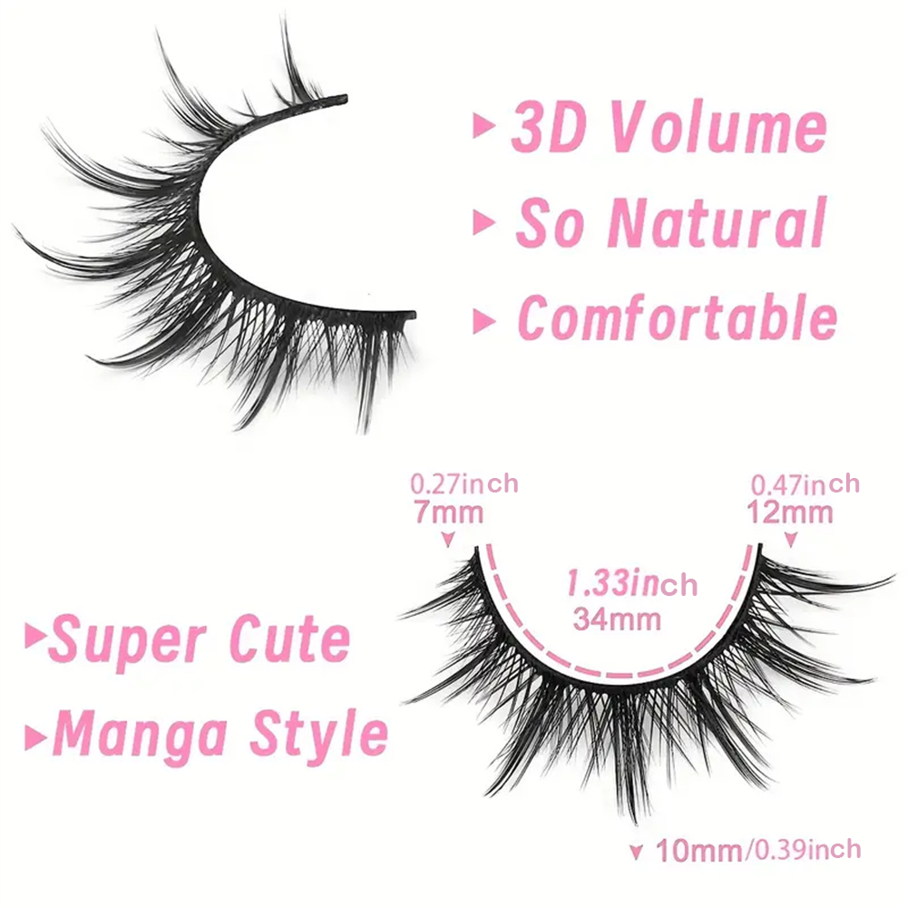 10 Pairs Manga Anime Lashes Na – Eyelash Extension Japan Bewertung und Preis