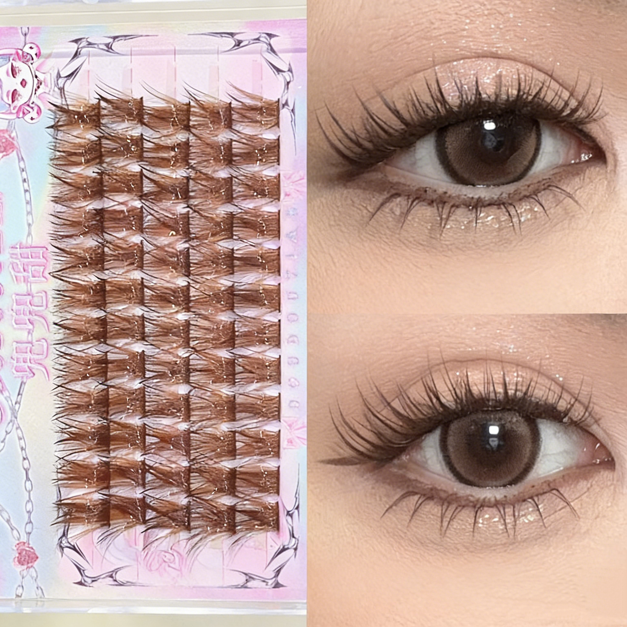 Doudoutian Mocha Coconut Brown – Eyelash Extension Douyin Bewertung und Preis