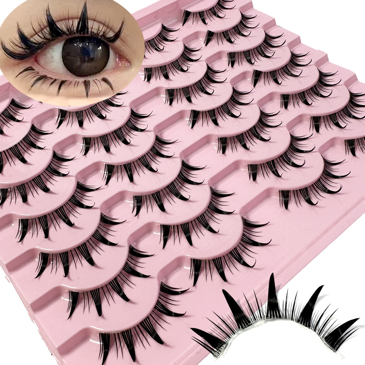 5/7/14Pairs Manga Lashes with  – Eyelash Extension Japan Bewertung und Preis