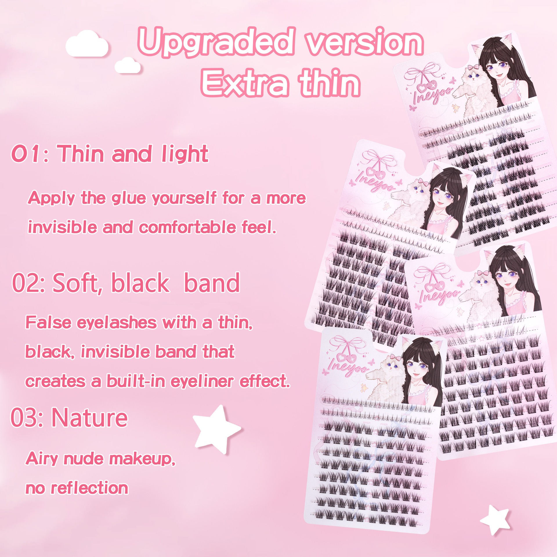 Long Slender False Eyelashes B – Eyelash Extension In Chinese Bewertung und Preis