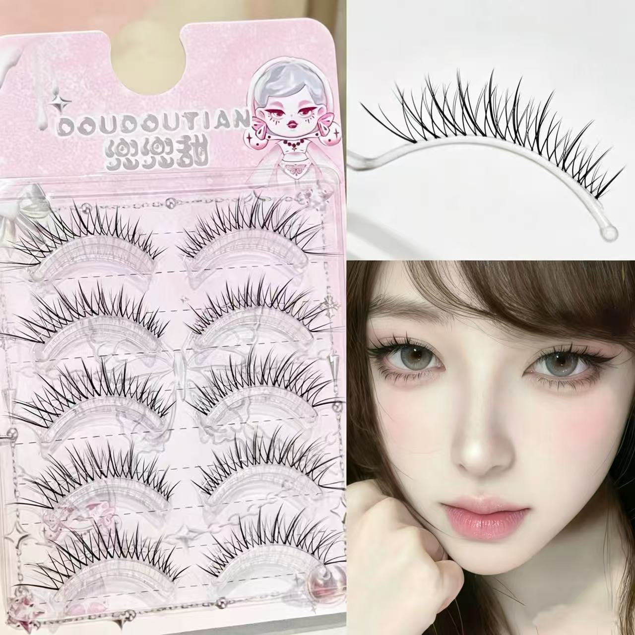 Doudoutian 5 Pairs Fox Eyelash – Eyelash Extension Douyin Bewertung und Preis