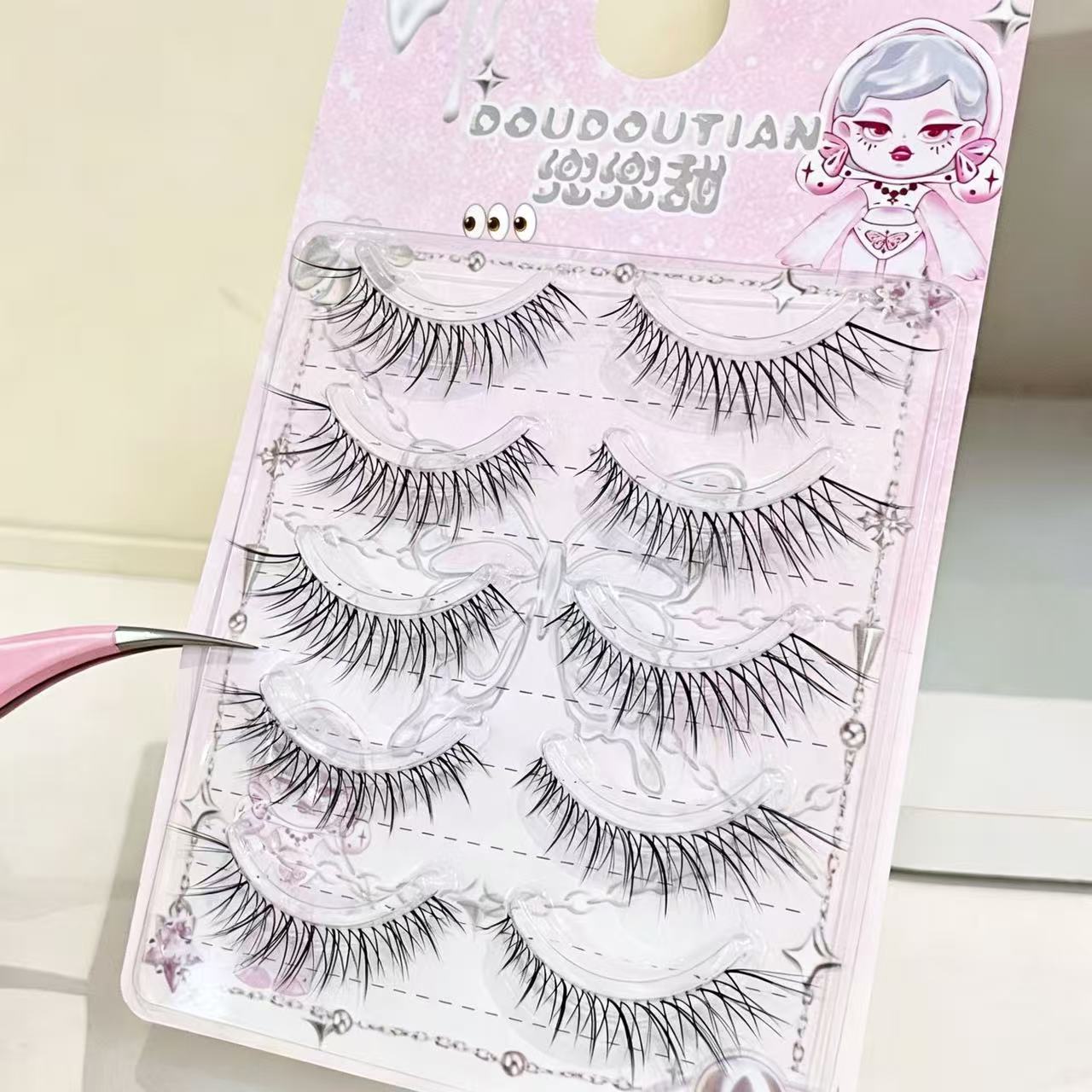 Doudoutian 5 Pairs Fox Eyelash – Eyelash Extension Douyin Bewertung und Preis
