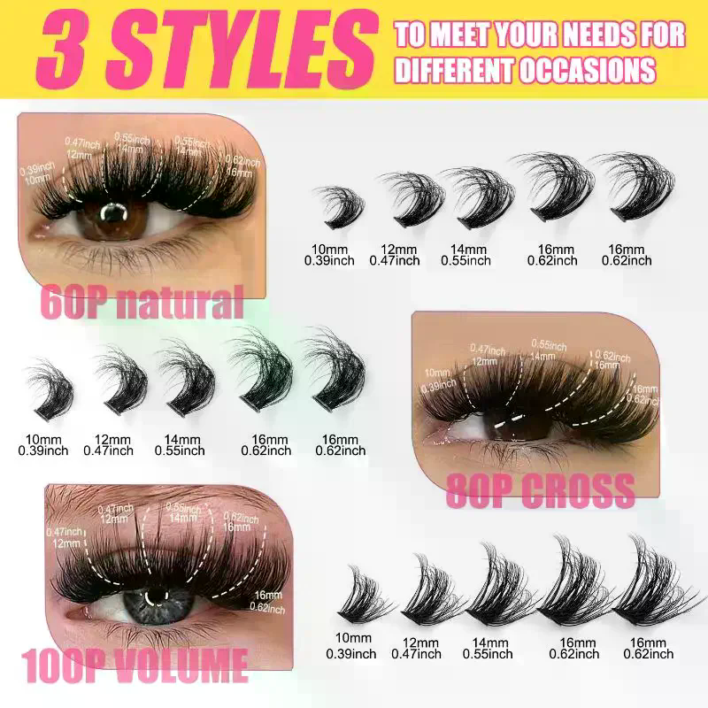Cluster Lashes Kit Individual  – Eyelash Extension Wispy Bewertung und Preis