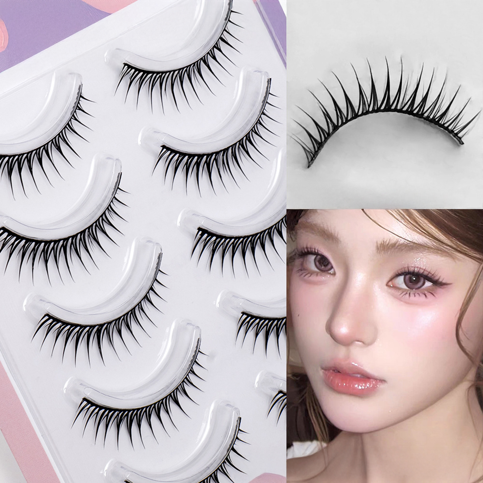 5 Pairs Korean Style False Eye – Eyelash Extension Korean Style Bewertung und Preis
