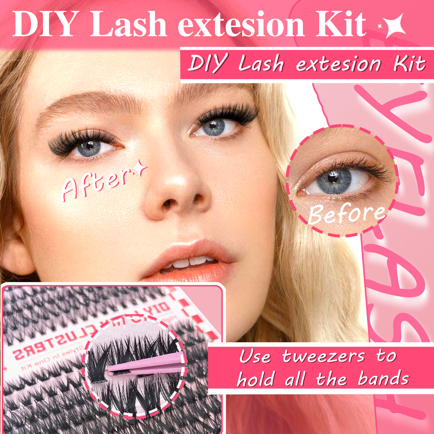 30D40D50D80D DIY Eyelash Exten – Eyelash Extension Full Set Bewertung und Preis