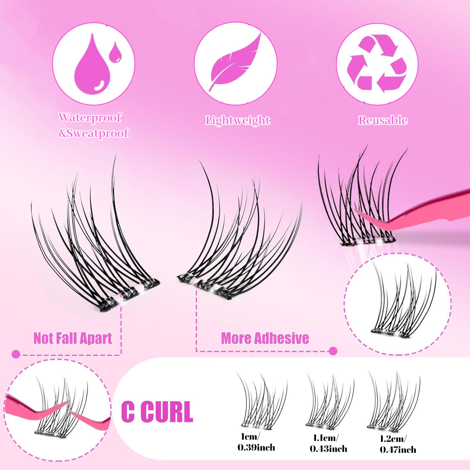 Self-Adhesive False Eyelashes  – Eyelash Extension Wispy Look Bewertung und Preis