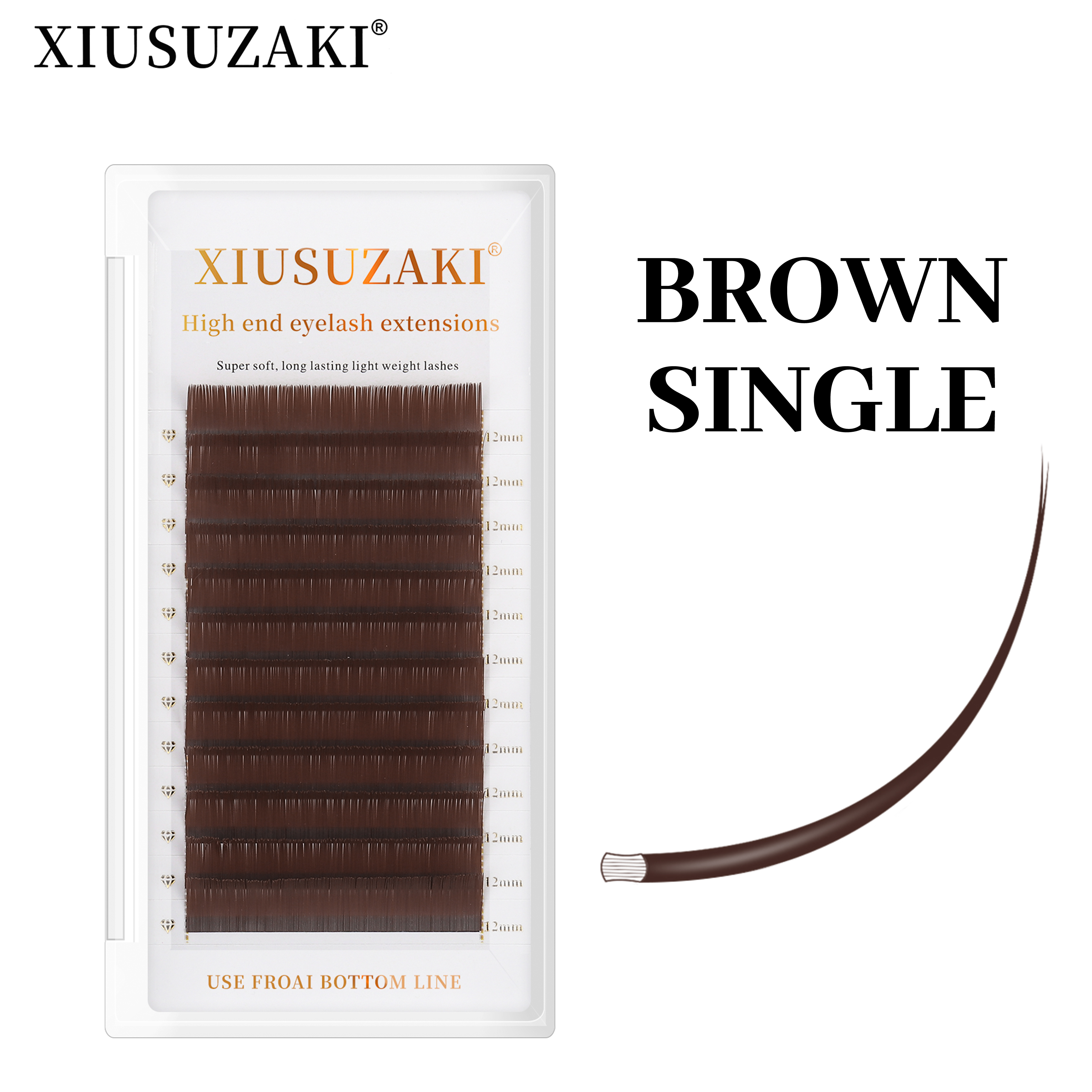 XIUSUZAKI Brown Grey Flat Eyel – Individual Lash Tray Bewertung und Preis